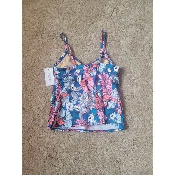 NWT‎ Swimsuit For All Women's Floral Strapped Bathing Suit Tankini Size 10C/D - Picture 2 of 7